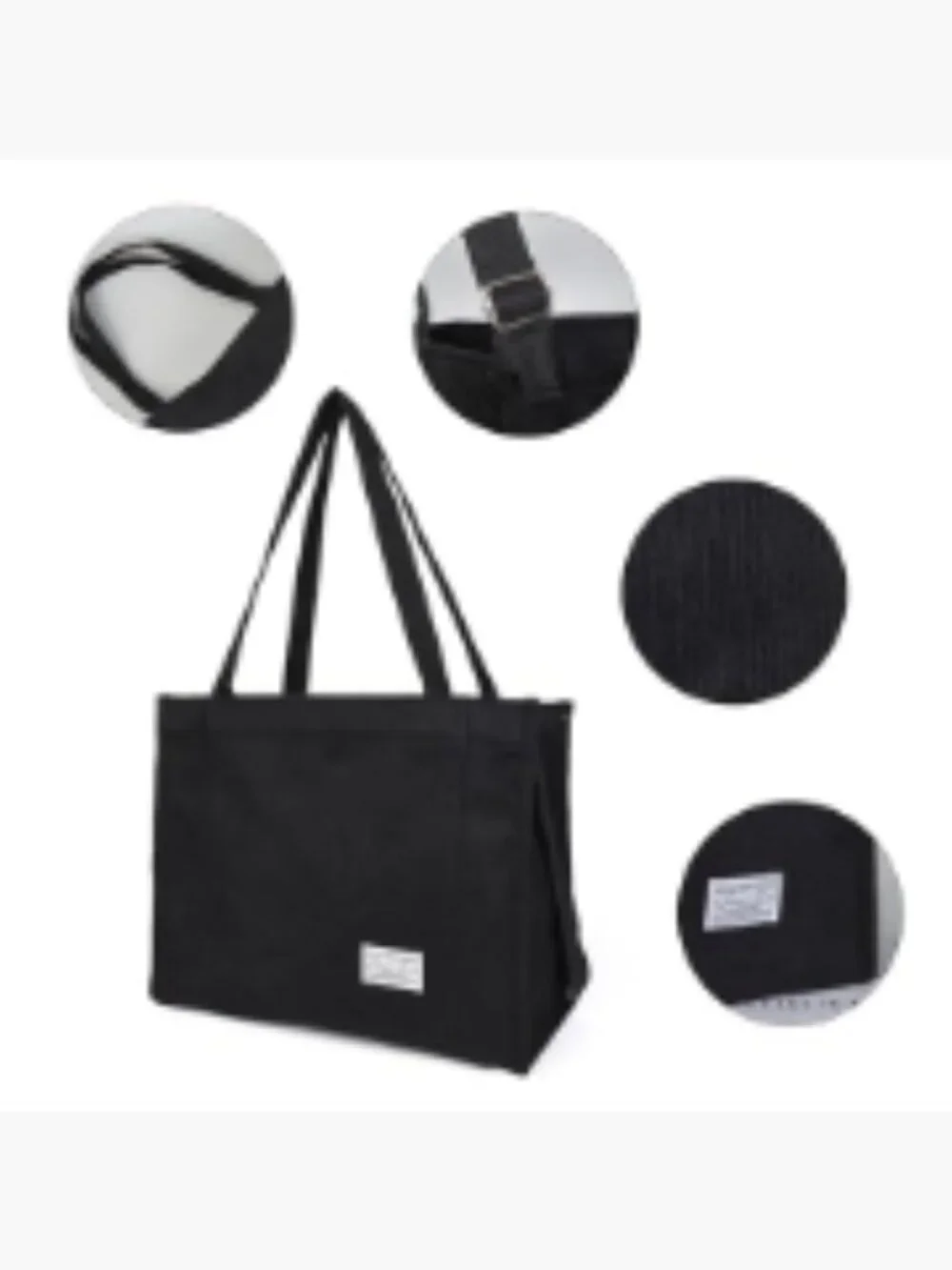 Corduroy Tote Bag for Women Travel Crossbody Purse Shoulder Work Handbag